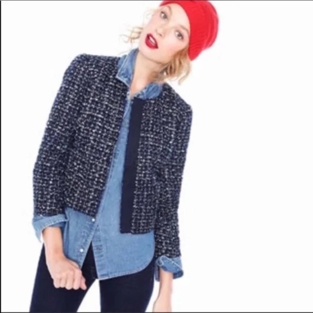 J Crew cropped tweed jacket
